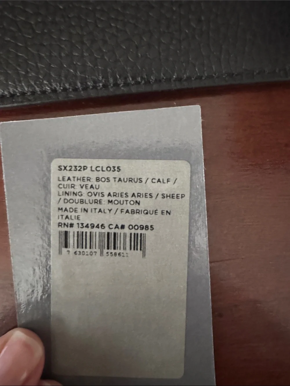 Tom Ford Black Pebbled Leather Card Holder with White Logo